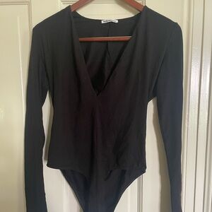 Reformation Deep V Bodysuit